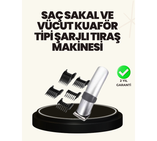 Profesyonel Saç ve Sakal Tıraş Makinesi – Tam Aksesuar Setli