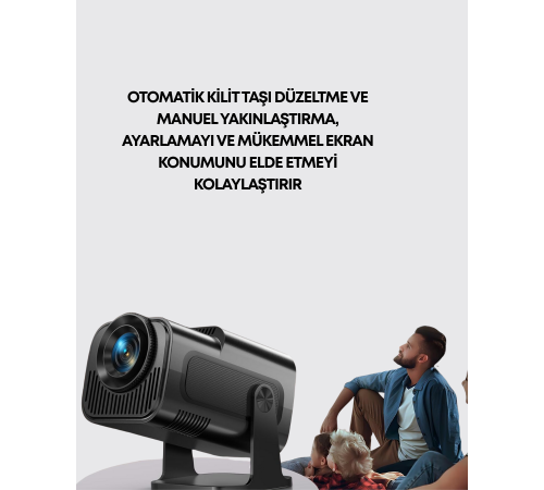 HDMI, USB ve Kulaklık Girişli Çoklu Bağlantı Seçenekli Projektör