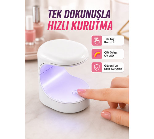 Mini Tırnak Kurutucu – Hızlı Kurutma İçin UVLED Işık Teknolojisi Yeni Nesil