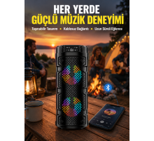 Çift Sürücülü Taşınabilir Kablosuz Hoparlör Yeni Nesil