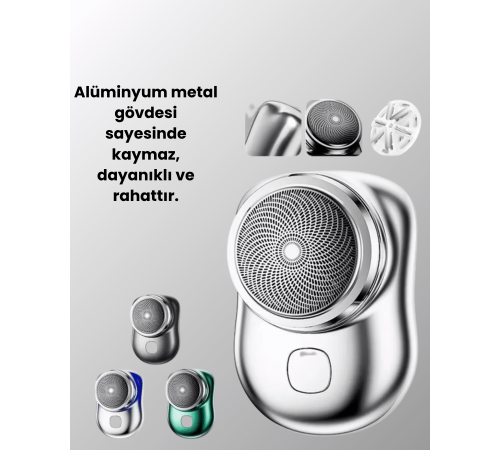 Tüm vücut bölgelerinde kullanılabilen küçük boy tıraş cihazı