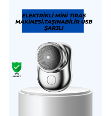 Mikro titreşim motorlu, düşük sesli, USB girişli tıraş makinesi