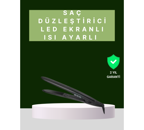 2025 Isı Ayarlı Titanyum Kaplama Seramik Plakalı Saç Düzleştirici Dijital Ekranlı A Kalite