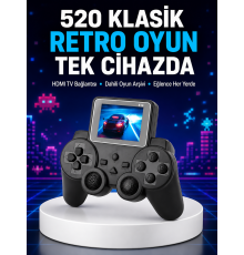 2025 A Kalite S10 Gamepad 520 Oyunlu TV Bağlantılı Retro Atari Konsolu Yeni Nesil