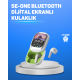 Şık Tasarımlı Siyah Beyaz Kablosuz Kulaklık Çoklu Dil Destekli