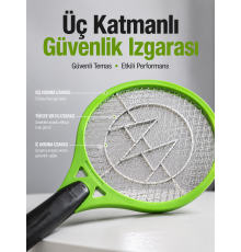 Böcek Önleyici Elektronik Sinek Öldürücü | Üç Katmanlı Güvenlik Izgarası Yeni Nesil