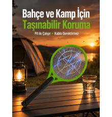 Taşınabilir Elektronik Sinek Kovucu | Balkon, Bahçe ve Kamp İçin İdeal Yeni Nesil