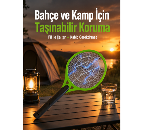 Taşınabilir Elektronik Sinek Kovucu | Balkon, Bahçe ve Kamp İçin İdeal Yeni Nesil