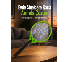 Çocuk ve Evcil Hayvan Dostu Elektrikli Sinek Raketi | Güvenli Kullanım Yeni Nesil