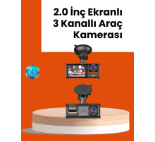 Full HD Araç Kamerası  Çift Yönlü Kayıt ve Darbe Sensörü