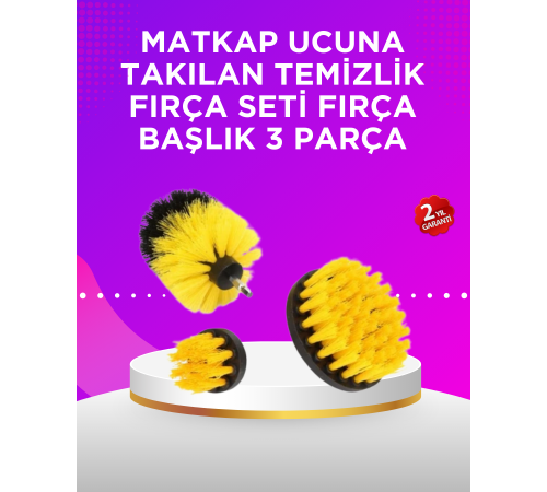 Matkap Ucu Temizlik Fırçası Seti Banyo Fayans Zemin İçin