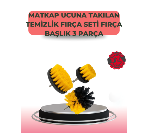 3 Parça Matkap Ucu Temizlik Fırçası Dayanıklı Naylon Kıllı