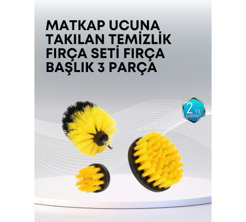 3’lü Matkap Ucu Temizlik Fırçası Seti Çok Amaçlı