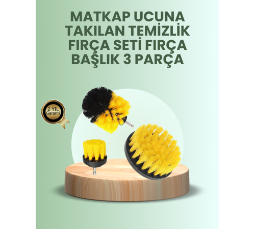 Banyo ve Mutfak İçin Matkap Ucu Temizlik Fırçası 3’lü Set