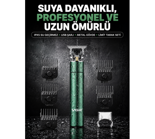 4 Limit Taraklı IPX5 Su Geçirmez Saç Kesme Makinesi