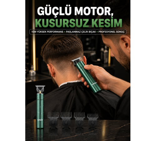 Profesyonel Salon Kalitesinde Saç ve Sakal Kesme Makinesi