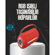 20W Güçlü Ses Çift Sürücülü RGB LED Işıklı Bluetooth 5.3 Hoparlör