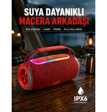 20W Kablosuz Bluetooth Hoparlör RGB Işık Efektli USB/SD/AUX Destekli