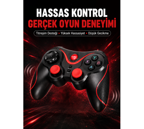 Profesyonel Kablosuz Gamepad Çoklu Cihaz Desteği