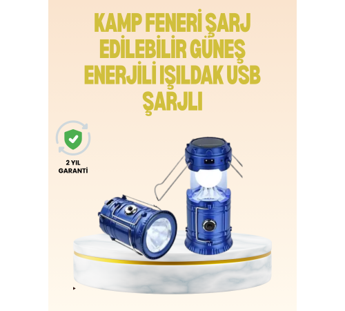 Katlanabilir USB Çıkışlı Kamp Feneri – Şarj Edilebilir, Dayanıklı ve Çok Fonksiyonlu