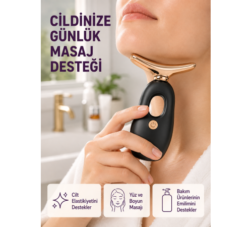 Yüz ve Göz Altı Masaj Cihazı – lık Karşıtı & Nemlendirici Etki Destekli