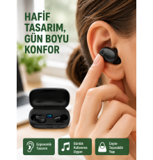 Telefon Şarj Destekli 1800 mAh A10s TWS Kablosuz Kulak İçi Kulaklık Yeni Nesil