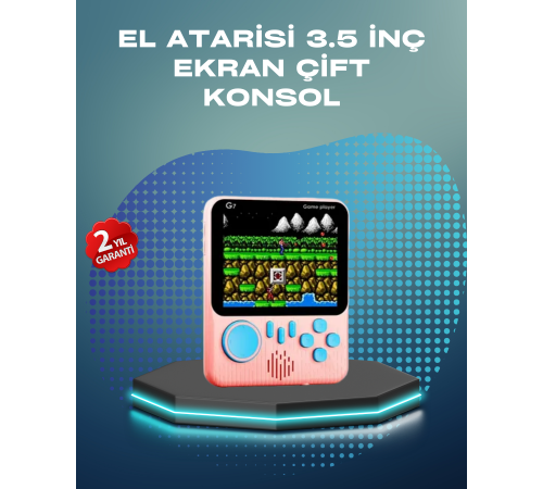 3.5 İnç LCD Ekranlı 666 Oyunlu Taşınabilir Retro Oyun Konsolu