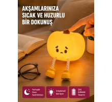 Pumpkin LED Gece Lambası Üç Kademeli Işık Ayarlı Yeni Nesil
