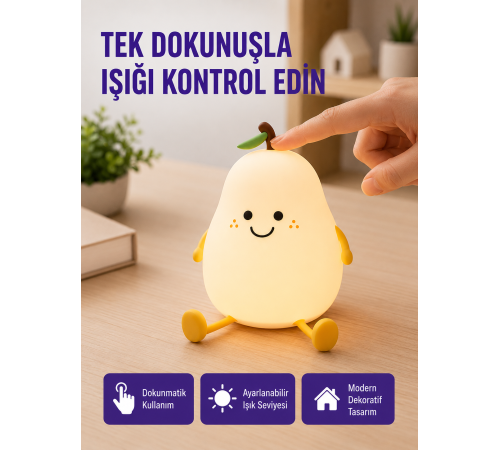 Dekoratif Armut LED Lamba Renk Ayarlı Şarj Edilebilir