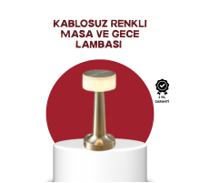 Şarj Edilebilir LED Masa Lambası USB Girişli, Metal Yapı