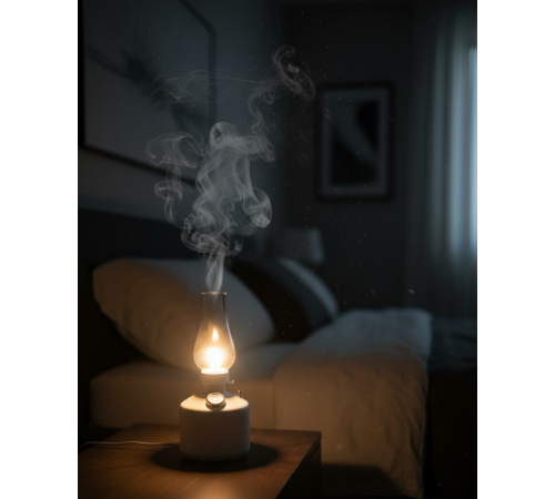 Retro Gaz Lambası Tasarımlı USB Şarjlı Aroma Difüzörü 280 ml Nano Mist Nemlendirici