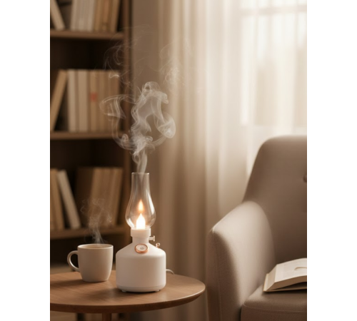 Retro LED Işıklı 1200 mAh Şarjlı Aroma Difüzörü 280 ml Su Kapasiteli