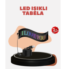 Kayan Yazı Destekli RGB LED Reklam Paneli USB ile Kolay Kurulumlu
