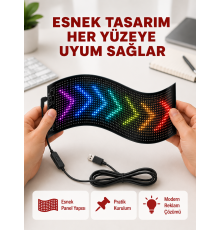USB Destekli LED Mağaza Tabelası – Renkli RGB Kayan Yazı Paneli