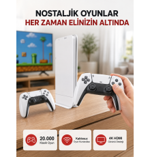 2 Kollu Kablosuz 4K TV Uyumlu Klasik Oyun Konsolu