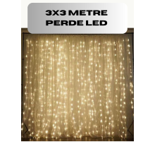 3x3 Perde LED Işık Şelale Model Özel Gün Dekoratif Aydınlatma