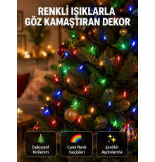 50’li LED Şeffaf Kablolu 5 m Aydınlatma Işık Süsleme Led Yeni Nesil