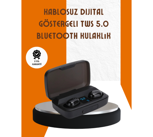 Bluetooth V5.0 Parmak Dokunmatik Kontrol Kablosuz Kulaklık Şarj Kutulu Model