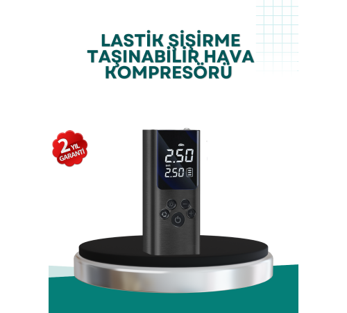 Dijital Lastik Pompası Çok Amaçlı Taşınabilir Kompresör