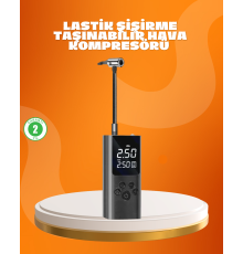 Çoklu Valf Adaptörlü Dijital Hava Pompası