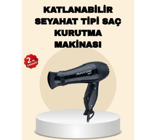 Katlanabilir Saç Kurutma Makinesi Seyahat Tipi Taşınabilir Tasarım