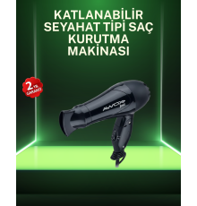 Kompakt Katlanabilir Saç Kurutma Makinesi Ev ve Seyahat Uyumlu