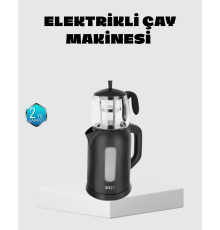 Sinbo Elektrikli Çay Makinesi 1.7 L Su Isıtıcı ve Cam Demlikli Güvenli Kullanım