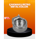 Çakmaklı Küllük Paslanmaz Metal Yuvarlak Tasarım