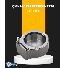 Yuvarlak Çakmaklı Küllük Dayanıklı Metal Yapı