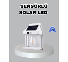 Üç Modlu Güneş Enerjili Duvar Lambası 1800mAh Bataryalı ve Hareket Sensörlü