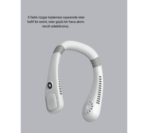 Taşınabilir Boyun Fanı Sessiz Çalışma ve USB Şarj Özellikli