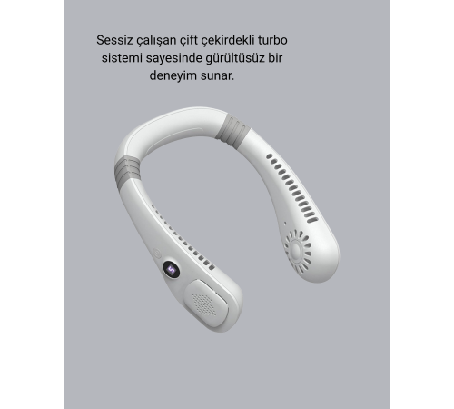 Taşınabilir Boyun Fanı Sessiz Çalışma ve USB Şarj Özellikli