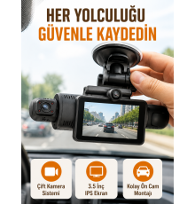 Otomatik Kayıtlı Full HD Araç Kamerası – Döngüsel Kayıt ve Hareket Algılama