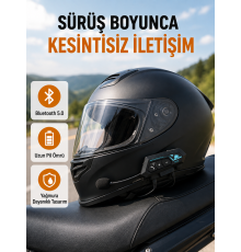 Motosiklet Kask Kulaklığı Bluetooth 5.0 Gürültü Önleme ve Hızlı Bağlantı Yeni Nesil